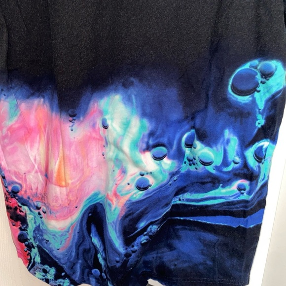 Hollister Men's Black and Blue‎ pink Graphic T-Shirt summertime medium - Picture 9 of 9